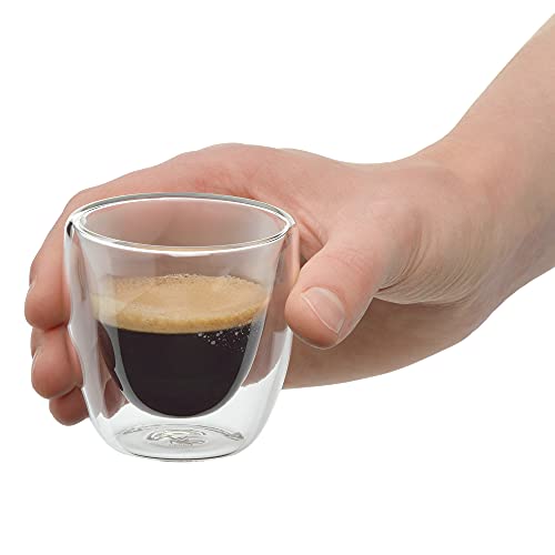 WMF Kult doppelwandige Espressotassen Glas Set 6-teilig, doppelwandige Gläser 80ml, Schwebeeffekt, Thermogläser… – Ansicht 6