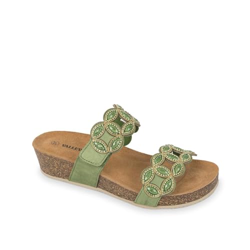 Ciabatta Verde Valleverde pour femme : sandales confortables modèle 60025