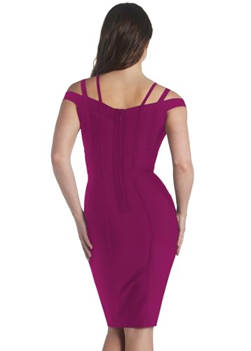 Image of Hybrid & Company Women's Elegant Bandage Dress | Stretch fabric, flattering bodycon fit, elegant silhouette, suitable for cocktail parties, events, and special occasions
