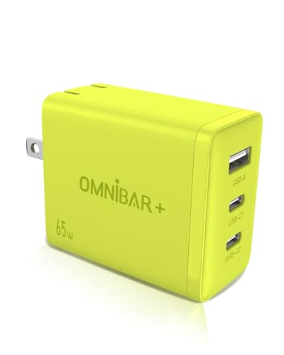 Image of 65W USB C Charger Block, 3-Port GaN Fast Wall Charger Power Adapter
