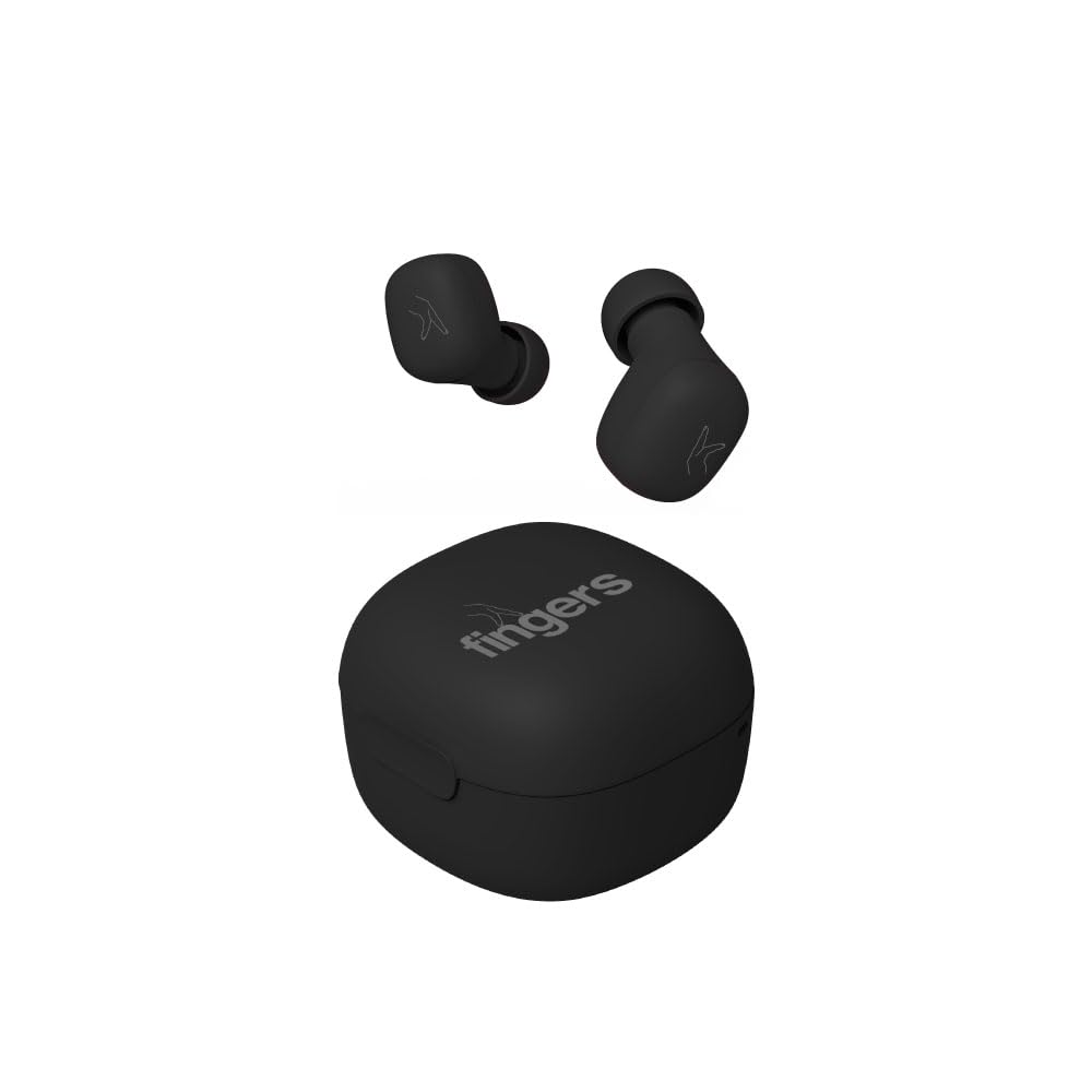 Fingers SizeZero Pods2 World's Tiniest TWS Earbuds with 15-Hour Total Playtime, Quick Charge of 10 mins for 2-Hour Playtime, Built-in Mic with SNC Technology for Clear Calls (Matte Black)-image-29