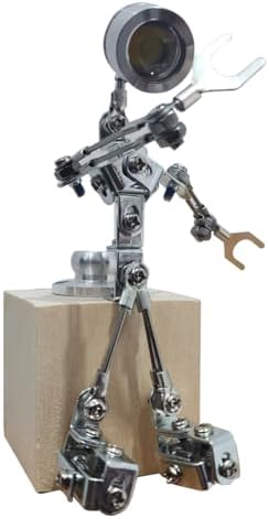 3D DIY Steampunk Metal Robot Lamp Kit - Collectible Sparkling Sil...