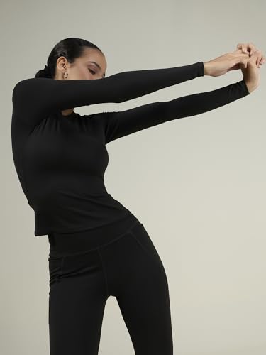 Image of CAVA Sculpt Crew Top for Women | Snug Sculpted Fit, Long Sleeves, Classic Crew Neck, Minimal Branding, Everyday Activewear Tee