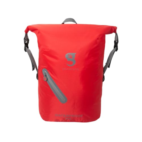 Image of geckobrands Lightweight 30L Waterproof Backpack - Lightweight Watertight Outdoor Bag Hiking Traveling Light Water Activities