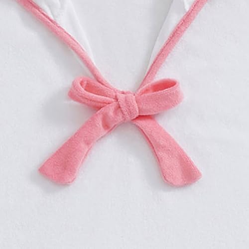 Toddler Baby Terry Swim Cover Up Little Girls Ruffle Swimsuit Coverup Bathing Suit Pool Beach Cute Bow Hooded Cloak4