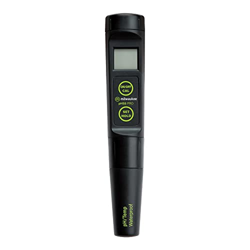 Milwaukee Instruments PH55 pH Waterproof Dual Level Temperature Meter, Pocket-Size, -2.0 DegreeC to 16.0 DegreeC Temperature Range, 0.1pH Resolution, 38 mm Diameter