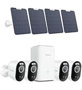 REOLINK Security Cameras Outdoor Wireless WiFi, 4XArgus 3 Pro+Solar Panel with Home Hub, 5MP Colo...