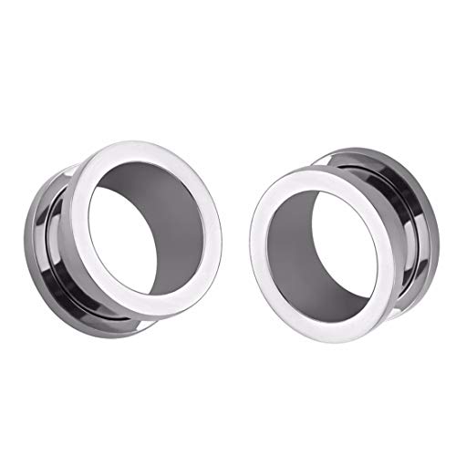 Tunnels Set 6mm-20mm - HuaCan 12pcs Flesh Plugs Ohr stecker Taper Edelstahl Multi Farben Tunnel Schraub Ohrpiercing Punk