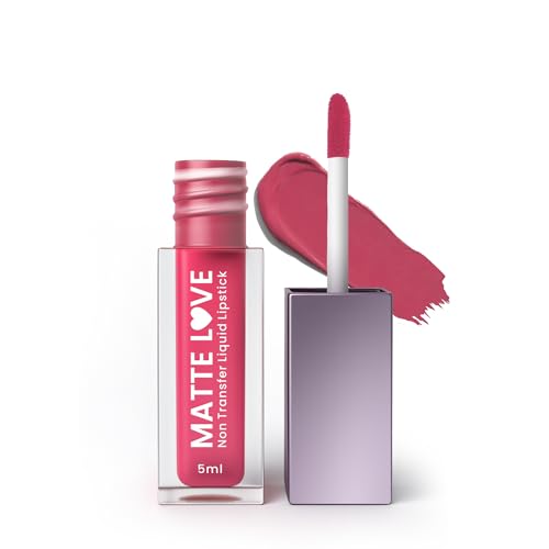 Image of Hilary Rhoda Matte Love Non Transfer Liquid Lipstick | Lightweight & Matte Finish | Waterproof Lipstick for Women | Long Lasting & Non-Drying Lipstick | 5ml (Berry Boost - Shade 09)