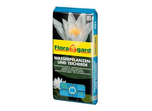 Garden Center Shop | Floragard | sustrato para Nenúfares, Plantas acuáticas y de Estanque 18 L | Extra Pesado y con Arcilla Natural | Reduce Algas y favorece raíces saludables