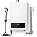 SNDOAS Natural Gas Tankless Water Heater,4.75GPM 102,000BTU Instant Hot Water Heater,18L Forced Exhaust Gas Water Heater Indoor Wall-Mount with LED Display,On Demand Water Heater for Home
