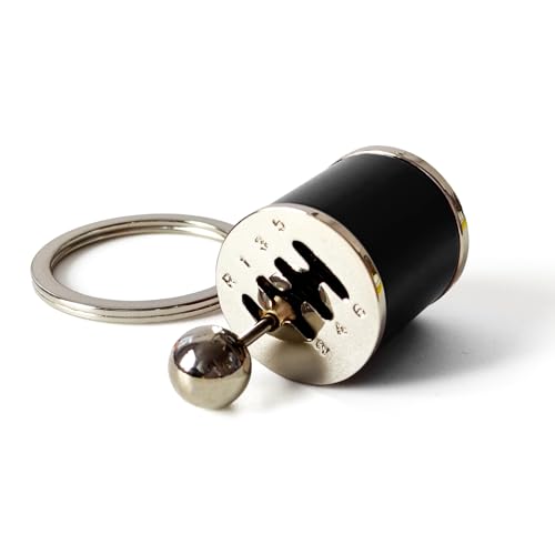 CmeRto Gea Box - Llavero de palanca de cambios de transmisión manual de 6 velocidades, llavero de palanca de cambios para coche, llavero creativo para caja de cambios (negro)