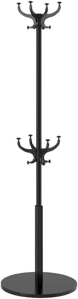 Portant à vêtements double noir 50x185 cm ELzEy avec porte-chapeaux intégré