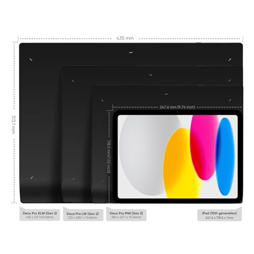 Image of XPPen Wireless Drawing Tablet Deco Pro LW 2nd, 11 Inch Bluetooth Computer Graphics Tablet with X3 Pro Stylus & Mini Key-dial, Digital Drawing Pad for Animation, Digital Art, Video Editing