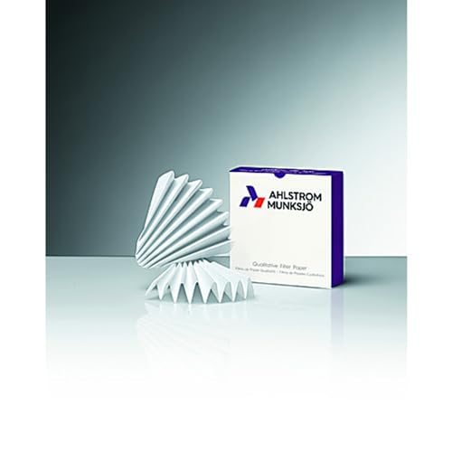Image of Ahlstrom-Munksjo 5420-4000 PrePleated Fluted Filter Paper, Grade 542, 40cm Diameter (Pack of 100)