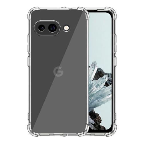 Image of Fashionury 3D Raised Transparent Crystal Clear Back Cover for Google Pixel 9A | Shockproof Design | Anti-Slip Grip | Camera Protection | 360 Degree Protection Mobile Case
