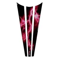 Sticker Moto Personnalisable Protège-Réservoir Moto 3D BIKE-label - Autocollant Éclair Rose Violet Décor Moto Rose