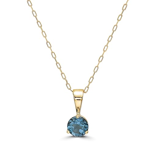 LE VIAN 1/2 Carat London Blue Topaz Pendant Necklace for