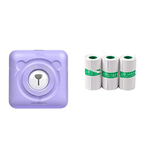 Image of Portable Printer Mini Wireless Thermal Photo Printers DIY Sticker Label Maker Self-Adhesive Paper Rolls(203dpi 2Yearpaper)