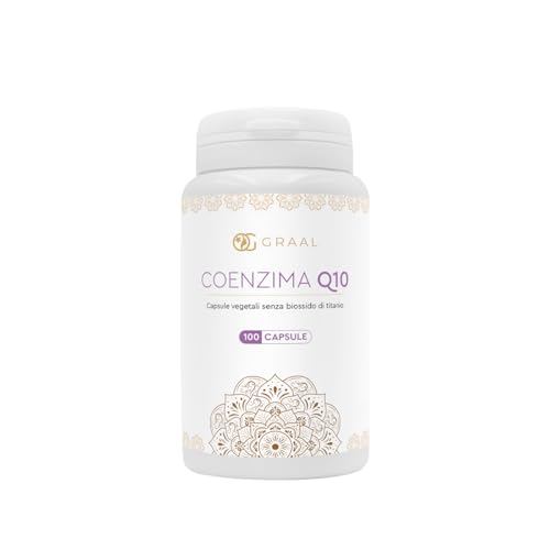 Graal Coenzima Q10 Migliore - Ubidecarenone (forma ossidata dell'Ubiquinolo) Naturale per Energia Cellulare, Azione Antiossidante, Contro l'Invecchiamento Cellulare e lo Stress Ossidativo
