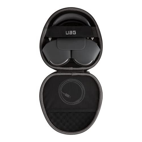 Urban Armor Gear Protective Case AirPods MAX Funda Estuche [Activación automática del Modo de Ahorro de energía, Bolsillo Interior Cable de Carga/Cargador, Nylon 840D Duradero] Oliva