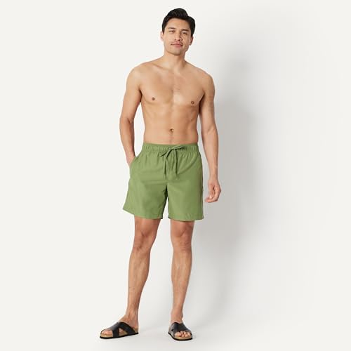 Image of Amazon Essentials Men's Swim Trunks with Mesh Lining, Pockets, Drawstring Closure