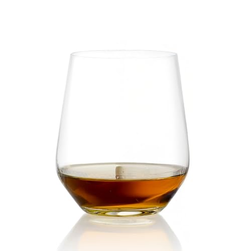 Stölzle Lausitz Quatrophil Whisky Gläser O.F. 6er-Set 370ml – Hochwertige Whiskybecher in zeitlosem Design – Whiskey Tumbler aus bleifreiem Kristallglas – Spülmaschinen- & Stoßfest, Made in Germany