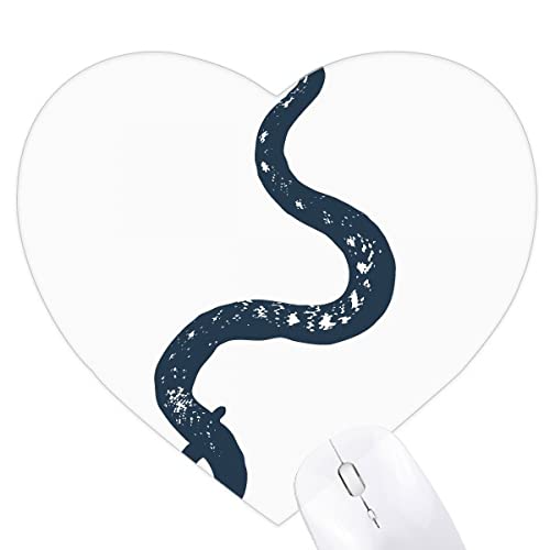 Tapis de souris serpent noir en cœur avec finitions premium pour graphistes
