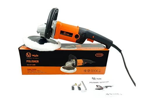 Image of VOLTZ VZ-CP1600 Electric Hand Polisher 1600W Car Polisher, 6 Variable Speed Car Buffer 600-3000RPM,D Shape Handle Home Appliance, Furniture, Car & Boat Detailing (2Pcs Sponge & 1Pcs Woolen Pad)