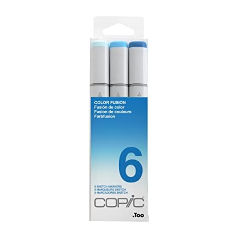 COPIC Sketch Marker Set of 3 Blue Fusion Colours Cover