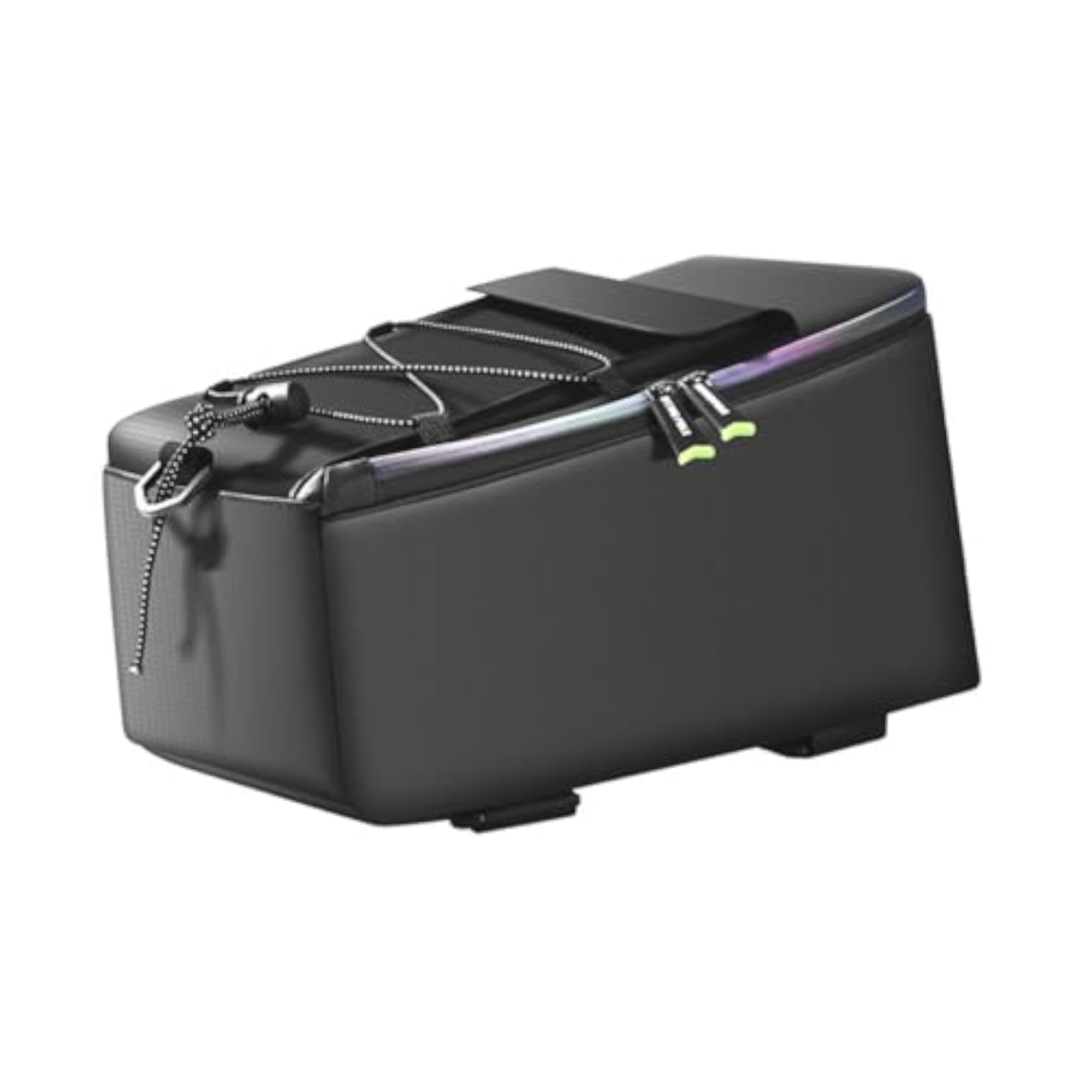Waterproof Black Bike Trunk Bag with Zipper Closure