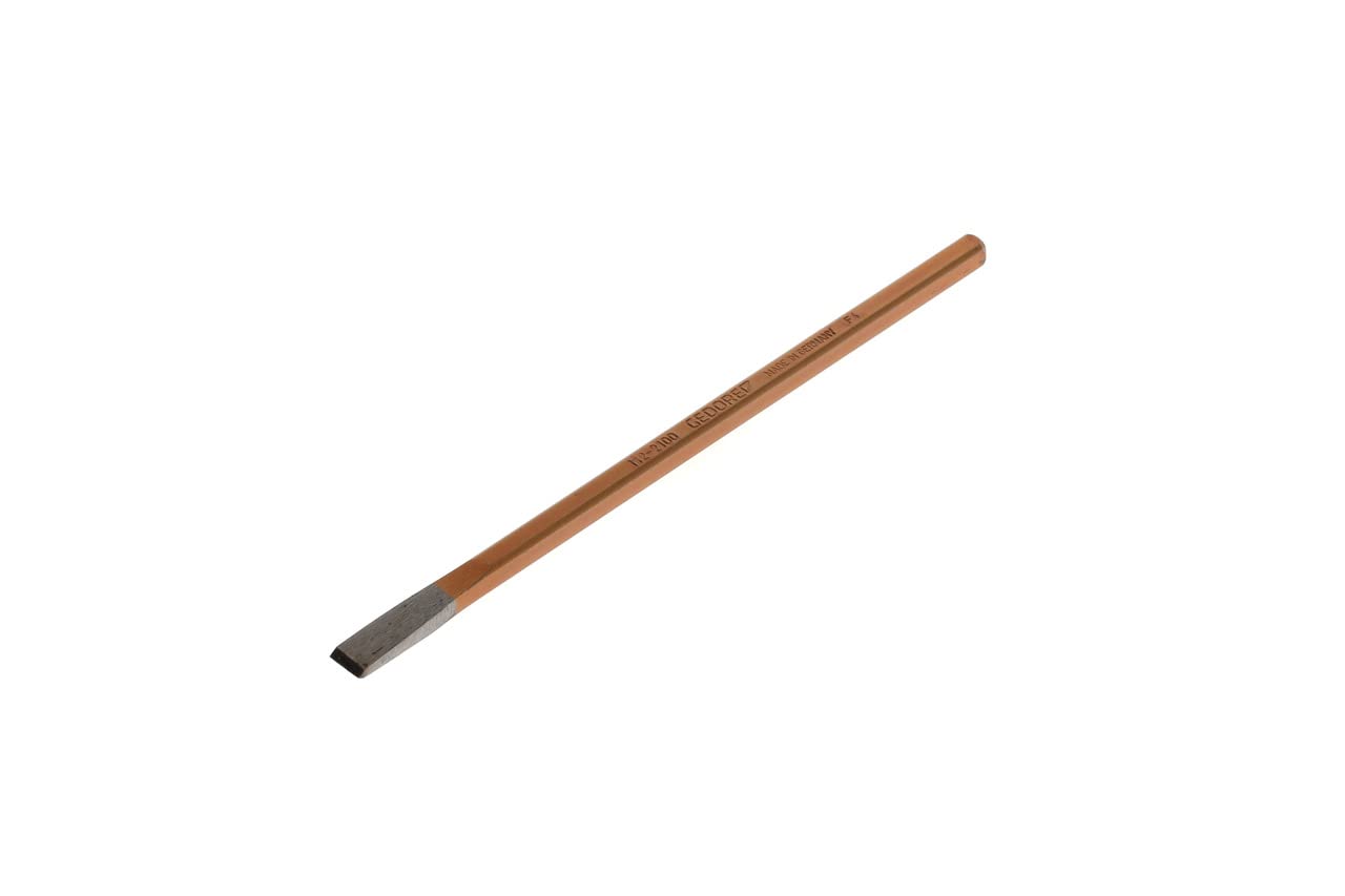 GEDORE Cincel para electricistas, Plano, Ancho de hoja 7 mm, Longitud 200 mm, Acero templado, 112-2100