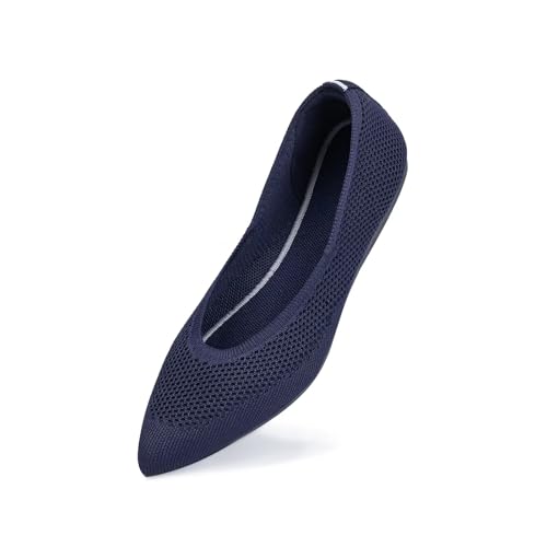 Image of Frank Mully Womens Pointed Toe Flats Knit Dress Shoes Comfort Women Shoes Softable