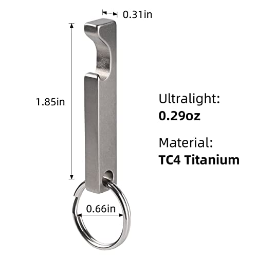 Nhdt Sw637 Mini Titanium Keychain Beer Bottle Opener,Bar Gifts For Men, Husband, Dad, Boyfriend,Edc Supplies For Outdoor Travel.only 0.28Oz Weight #TOP2
