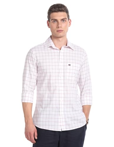 Image of AD by Arvind Tartan Check Cotton Summer Shirt