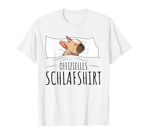 Süße Französische Bulldoggen Geschenke Offizielles Schlafshirt Schlafanzug Französische Bulldogge T-Shirt, Weiß, S, Kurzarm, Klassische Passform, Unisex, Cartoon, Weihnachten, Geburtstag, Muttertag