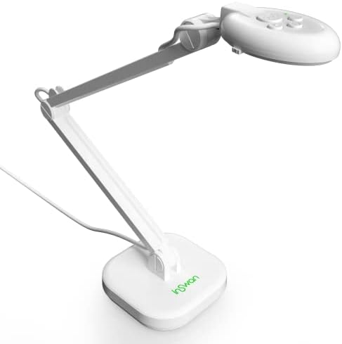 INSWAN INS-2 USB Document Camera — 13MP 4K Ultra HD A3-Size Capture, Dual-Mode Autofocus, LED Light, Microphone; Mac OS, Windows, Chromebook Compatible for Remote Teaching, Web Conferencing, Live Demo