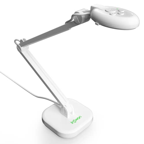 INSWAN INS-2 UHD 4K 13MP Document Camera, Built-in LED, Mic, A3 Capture | Dual Auto‑Focus, Plug & Play, Compatible with Mac, Windows, Chromebook, Ideal for large documents, artworks, big classrooms