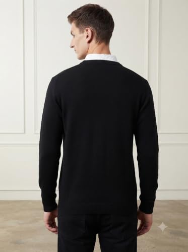 Image of Pivl Men's V Neck Winter Solid Sweater - Warmth and Style for The Season