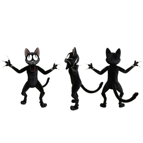 99 Nights in The Forest Deer Plüsch plüschtier Schwarze Katze Hirsch Weiches Gefülltes Tier Puppe Plüschspielzeug für Kinder Jungen und Mädchen A01