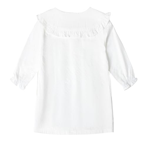 Mud Kingdom Big Girls Ruffle Collar Nightgowns Plaid Long Sleeve2