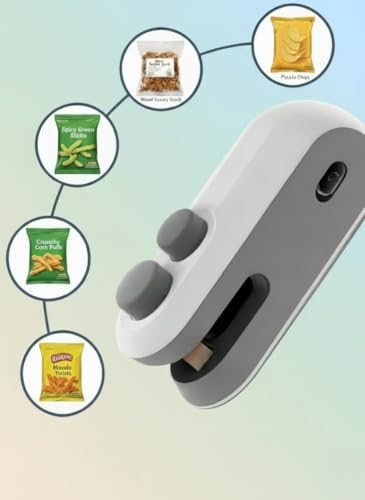 Image of Mini Sealing Machine Portable Handheld Sealer Clip for Food & Snacks | Easy Plastic Bag Sealer for Freshness and Storage (Pack of 1)