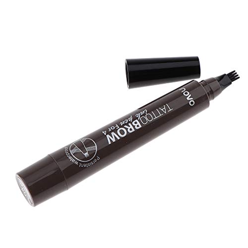 Preisvergleich Produktbild B Baosity Natürlich Eyebrow Tattoo Pen Augenbrauen Stift Augenbrauenstift Wasserdicht Langanhaltend für Augen Makeup - Dunkelgrau