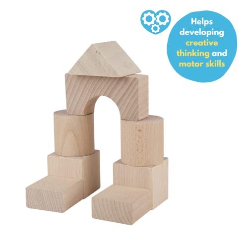 Lobito Giocattoli 30 Blocchi di Legno Naturale |