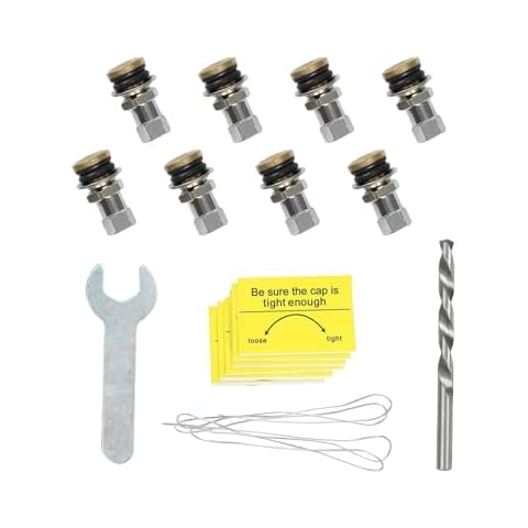 Gas Can Water Jug Vent Caps Leak-Proof Universal Metal Replacement Exhaust Caps for Water Faster Flow 8 Pack Cover