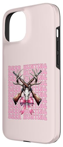 Deer Hunter Dekoband für Mädchen, Kokettenschleife, Rosa Hülle für iPhone 15