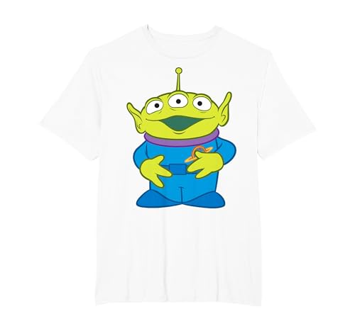 Image of Disney Pixar Toy Story Aliens Pocket Logo T-Shirt, Men's Big and Tall, White, 4X Tall