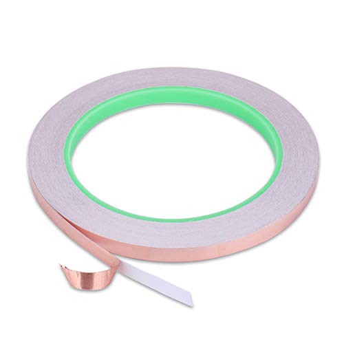 6 PCS Copper Foil Tape with Double-Sided Conductive Adhesive,【1/4inch X 21.8yards】PEMOTech Conductive Copper Tape for Stained Glass, EMI Shielding, Soldering, Grounding, Paper Circuit, DIY Craft - Thumbnail 5
