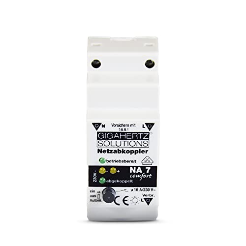 Gigahertz Solutions NA7 Comfort Netzabkoppler | Netzfreischalter für Elektrosensible | VDE-Geprüft für optimale Sicherheit und Elektrosmog-Reduzierung | 230 V/AC 16A 2300W Restwelligkeit