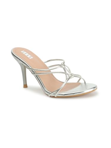 Elle Womens Slip On Heel Sandals Colour-Silver, Size-UK 3 (B0CSPJ1K11) Amazon Price History, Amazon Price Tracker